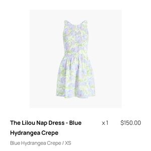 Hill House The Lilou Nap Dress Blue Hydrangea Crepe
